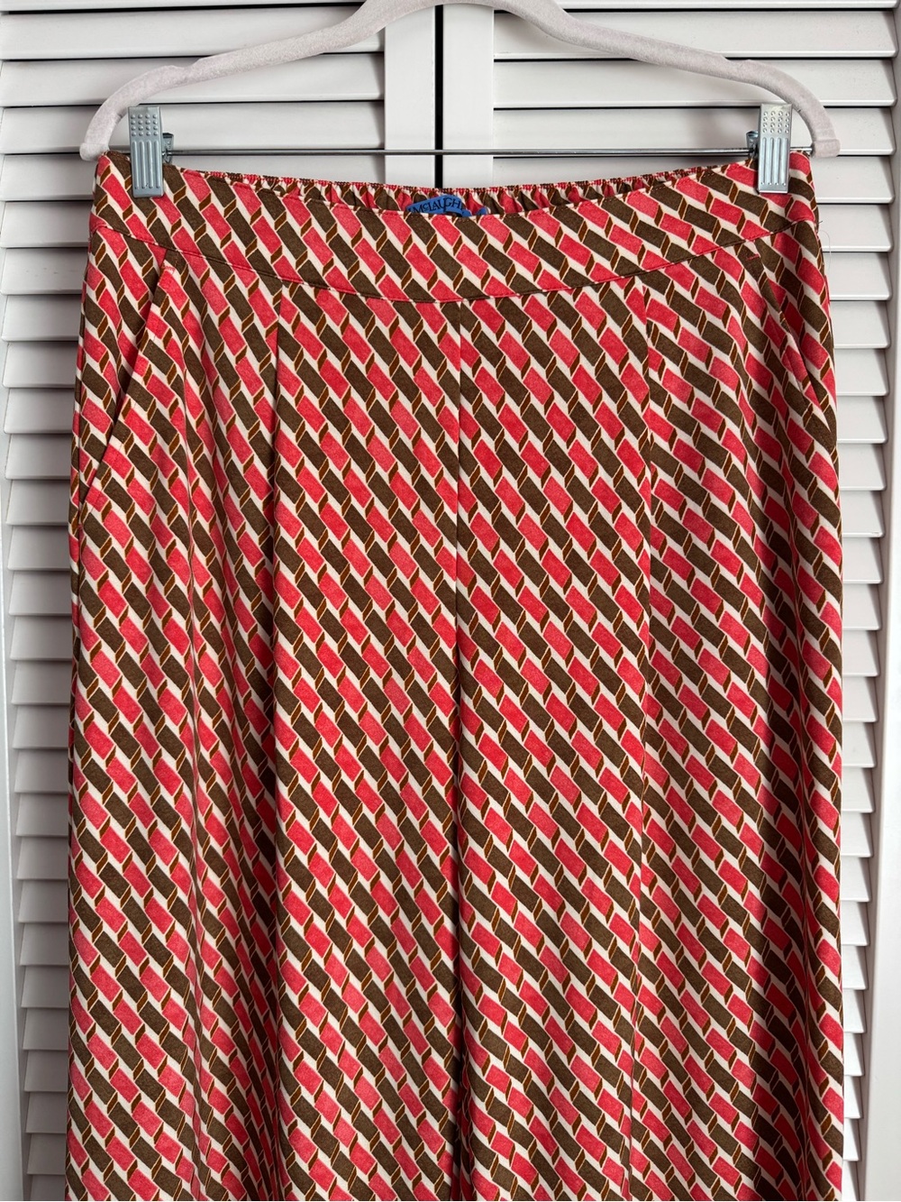 J. McLaughlin Pasha Wide Leg Pull On Pant in Mini Fernwood Geo Print Medium NWT - Picture 4 of 9